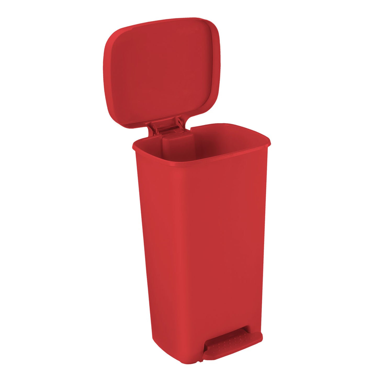 Waste Can, 52 Qt, Rectangular, Red