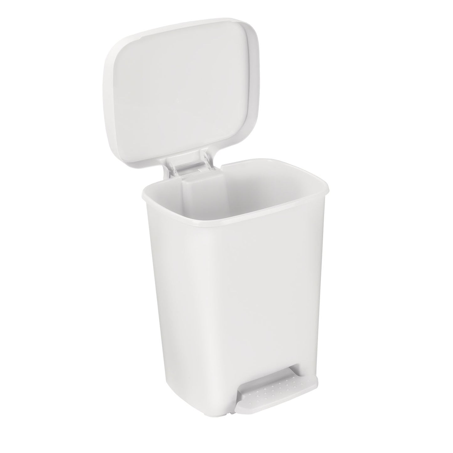 Waste Can, 32 Qt, Rectangular, White