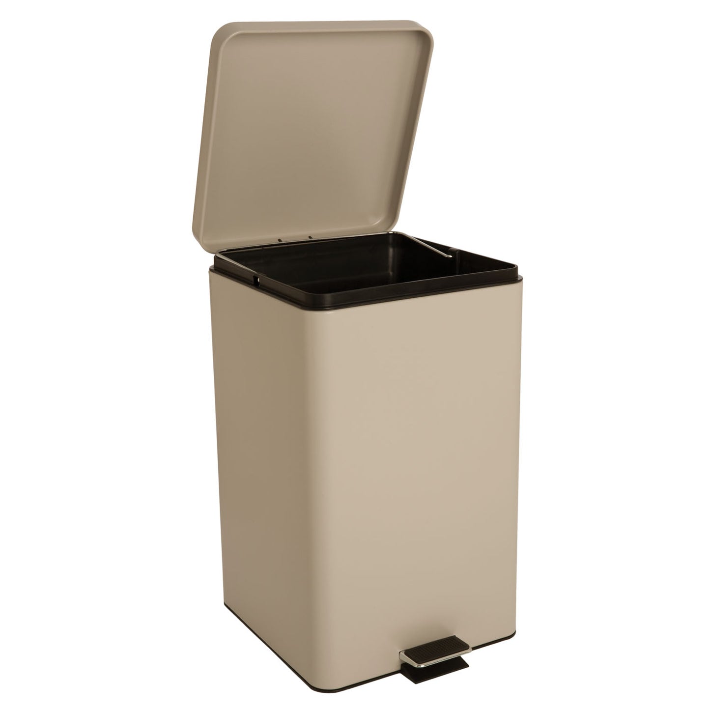 Waste Can, 32 Qt, Square, Beige Enamel Finish