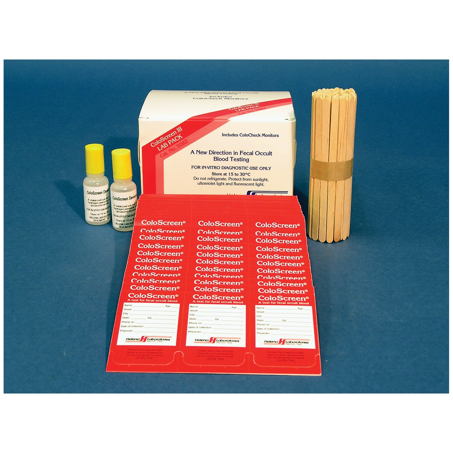 ColorScreen III Lab Pack, 34 Triple Unit Slides, 2 x 15mL Developers, Applicators, CLIA Waived, 34/bx