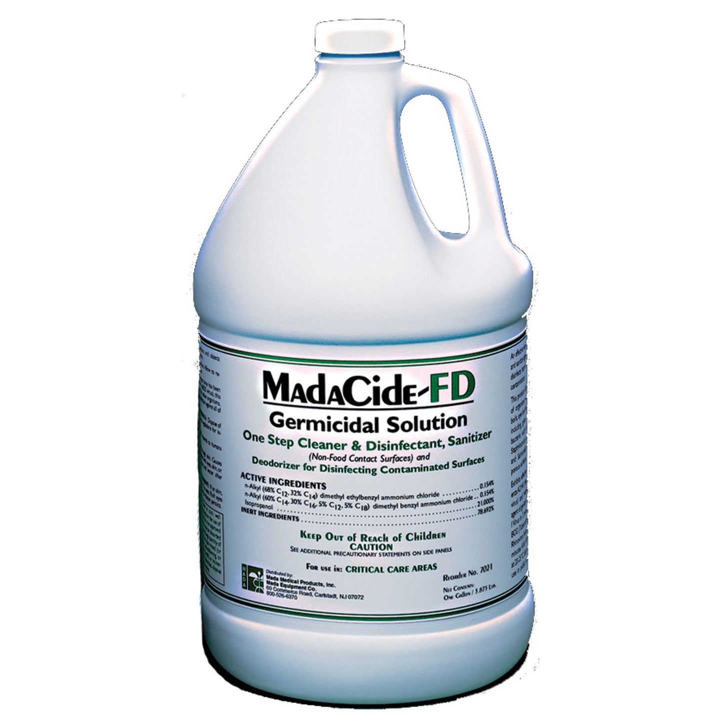 MadaCide-FD Disinfectant/ Cleaner, 1 Gallon Bottle, 4/cs