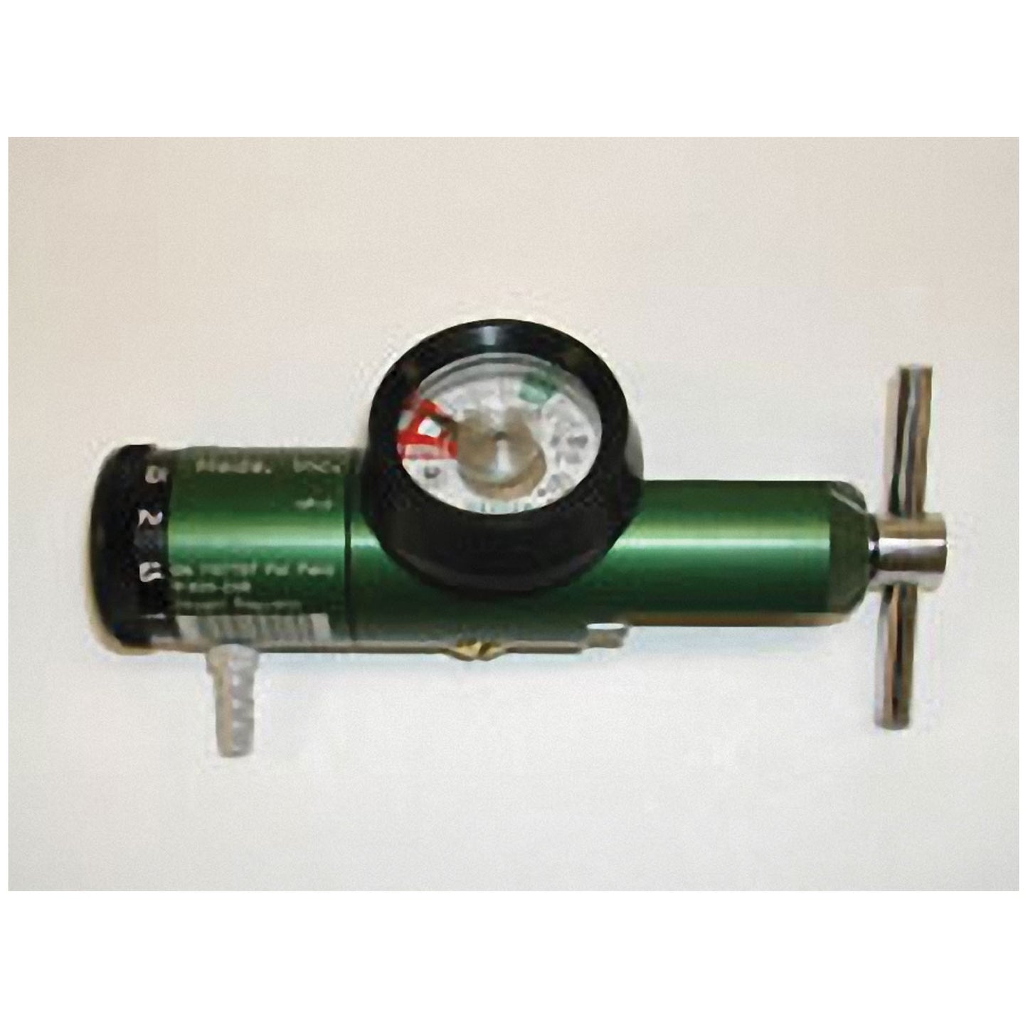 Adjustable Flow Click Style Oxygen Regulators, Contents Gauge, For Small Cylinders, 1/2-25 LPM, CGA-870 Yoke & Barb Outlet