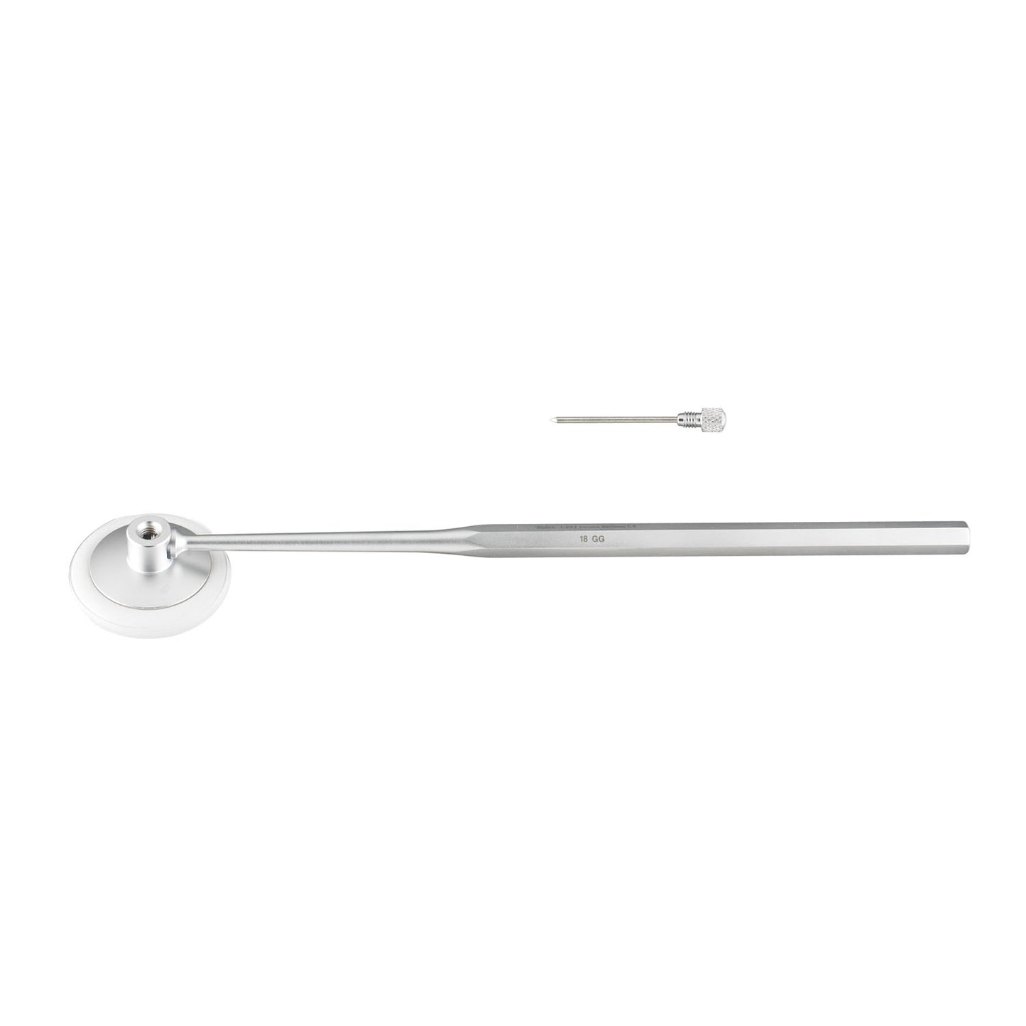 Rabiner Neurological Hammer, 9", Brush & Needle (screw into handle), Chrome