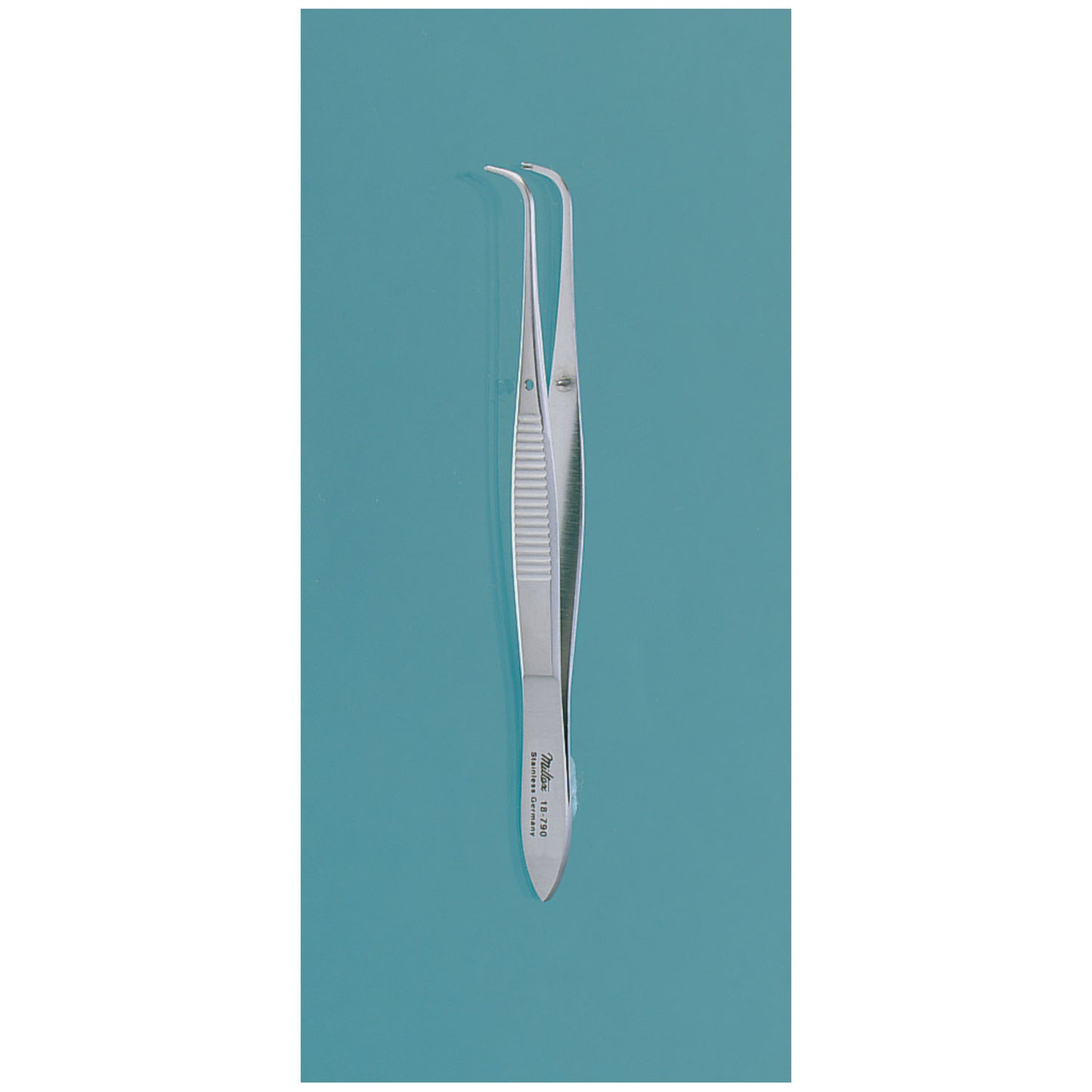 Tissue Forceps, 4" Full Curved, Standard, 0.8mm Wide Tips