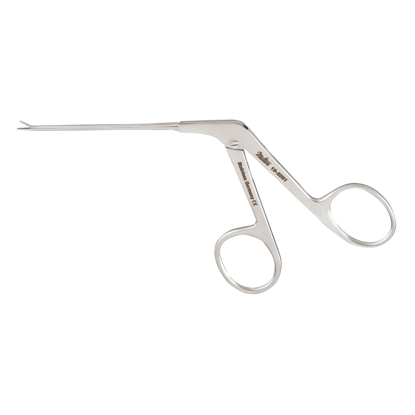 Ear Forceps, Serrated Jaws 0.6mm Wide, Ebony Finish