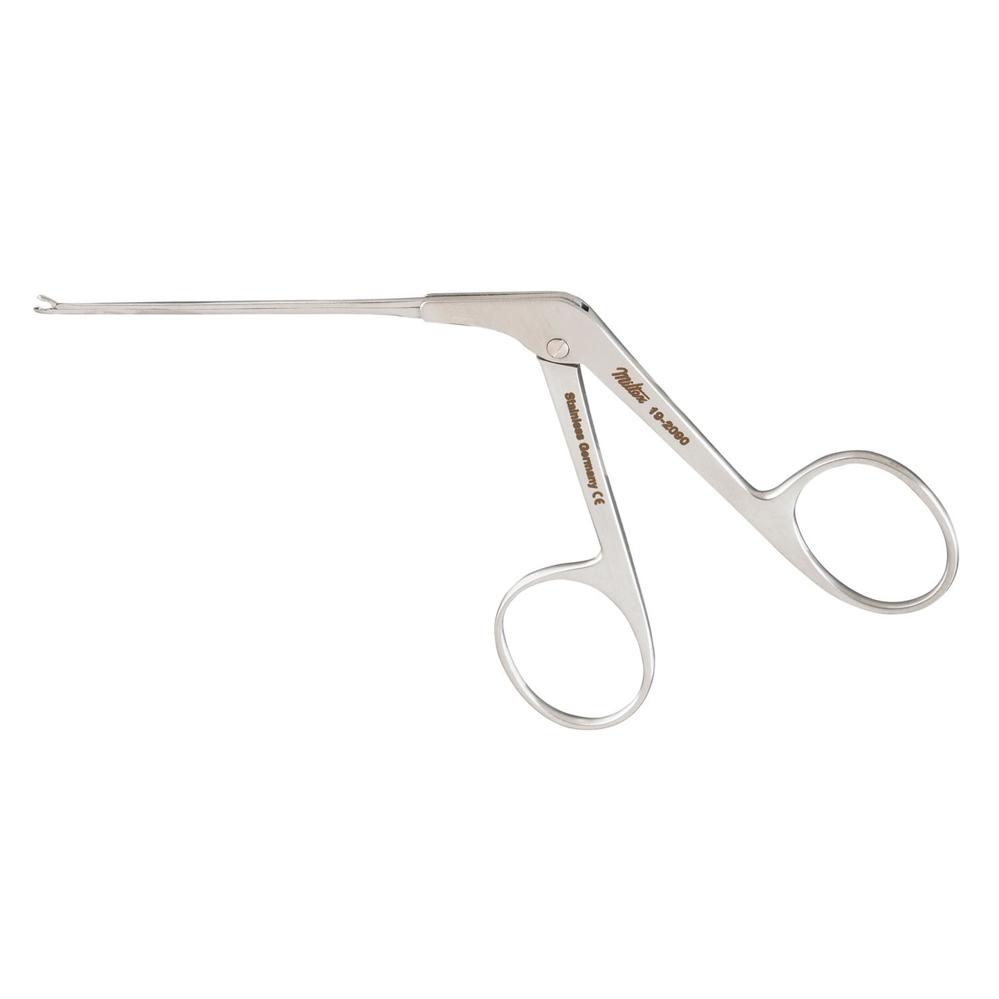 Ear Forceps, Oval Cup Jaws 0.5mm Wide, Ebony Finish