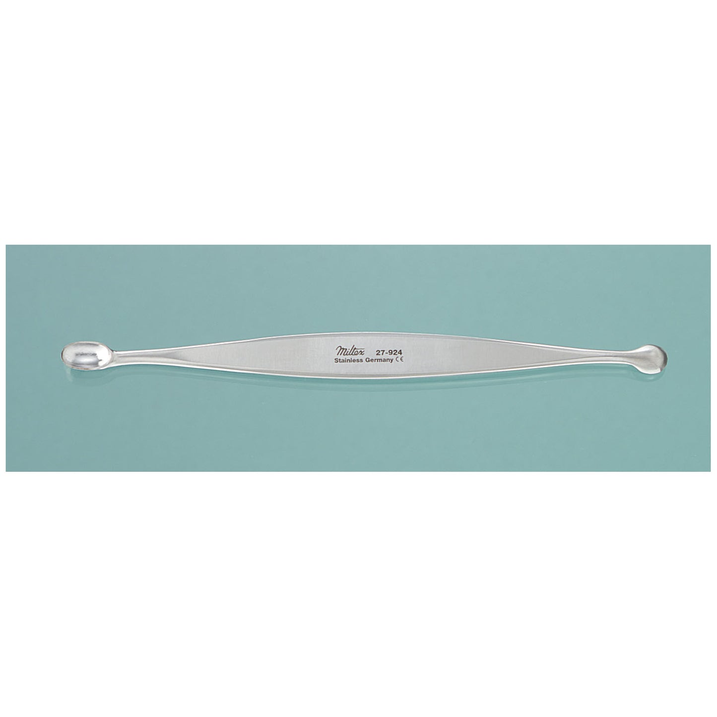 Double End Curette, 5", Oval Cup 6 x 10mm & Round Cup 7mm Dia