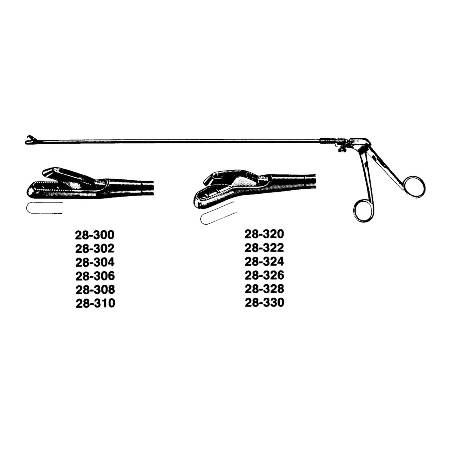 Biopsy Forceps, 16" Rotating Shaft, Ring Handle, Straight 4 x 8mm Bite, Basket