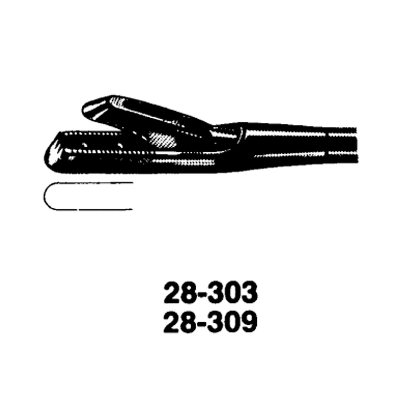 Biopsy Forceps, 14" Rotating Shaft, Teeth & Ring Handle, Straight 4 x 8mm Bite, Basket