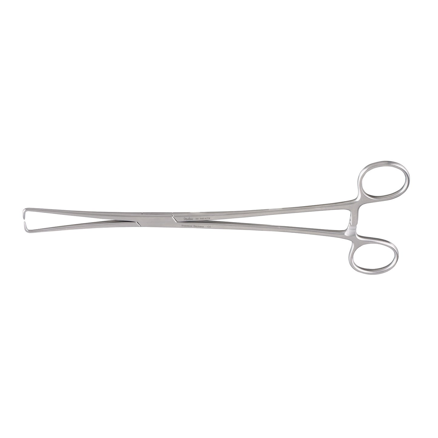 Braun Tenaculum Forceps, 10" Straight/ Squared Jaw, Non-Overlapping Atraumatic Tips