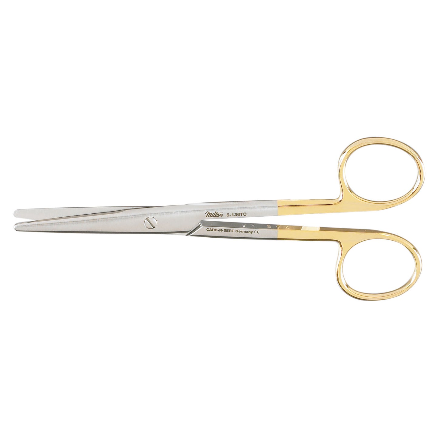 Dissecting Scissors, 5_" Straight, Carb-N-Sert, Rounded Blades