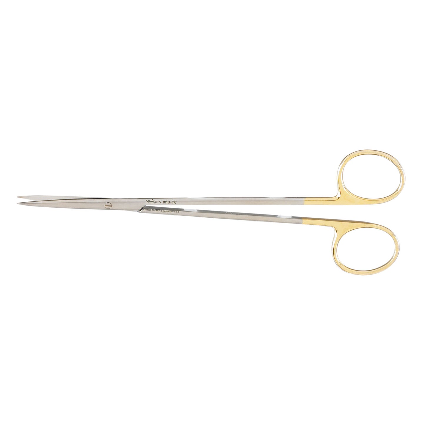 Metzenbaum Scissors, 7" Straight, Delicate, Carb-N-Sert, Sharp Points