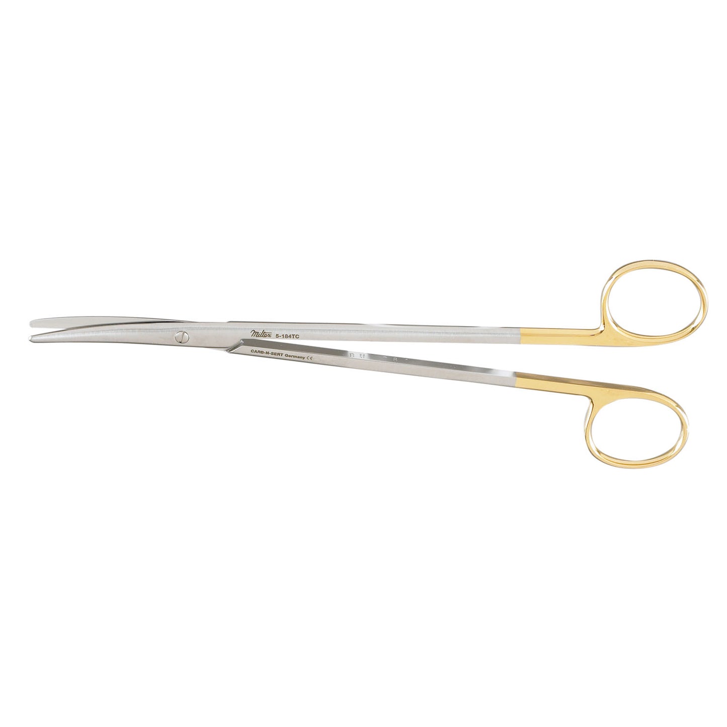 Metzenbaum Scissors, 8" Curved, Standard, Carb-N-Sert, Blunt Points