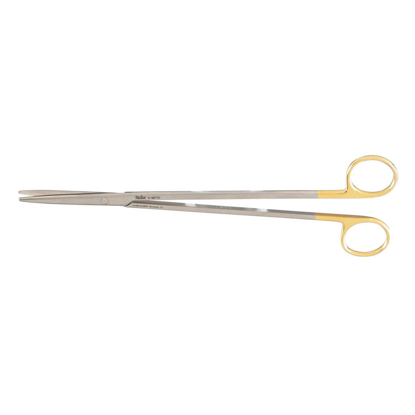 Metzenbaum Scissors, 9" Straight, Delicate, Carb-N-Sert, Blunt Points