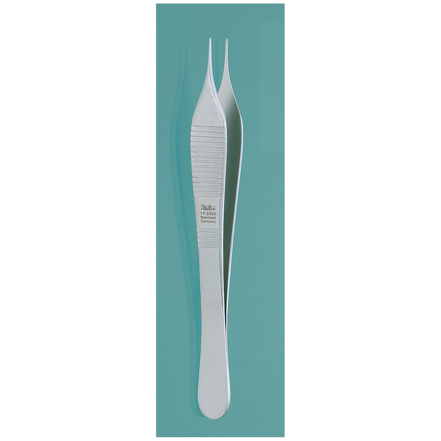 Tissue Forceps, 4_", 1x2 Teeth, Angled, Delicate