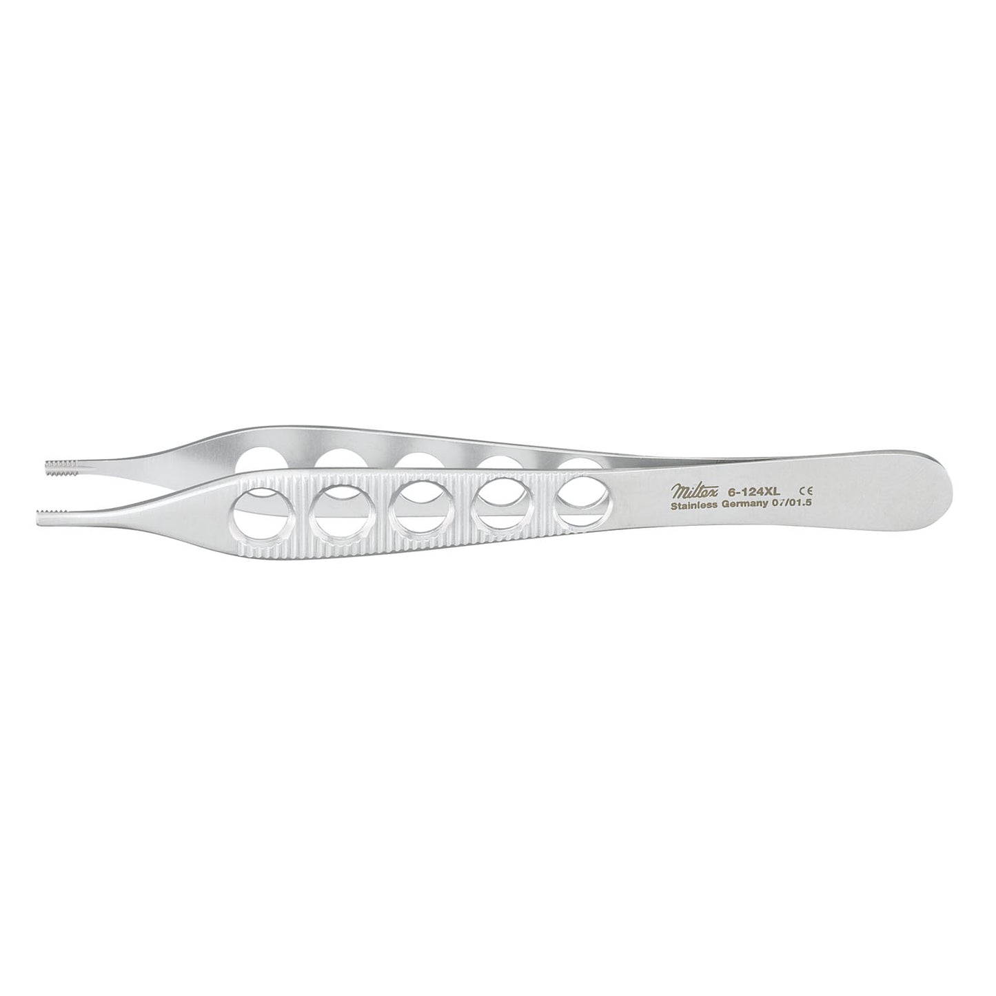 Tissue Forceps, 4_", Lightweight, Fenestrated Handles