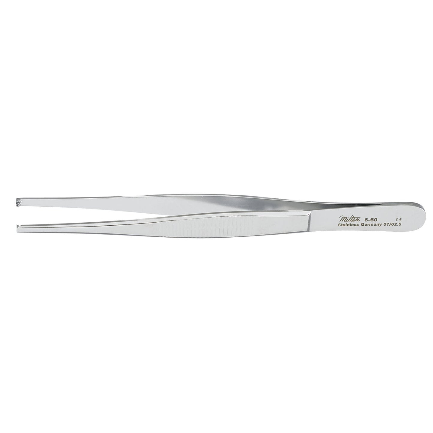 Tissue Forceps, 4_", 2x3 Teeth, Standard, Serrated Handles