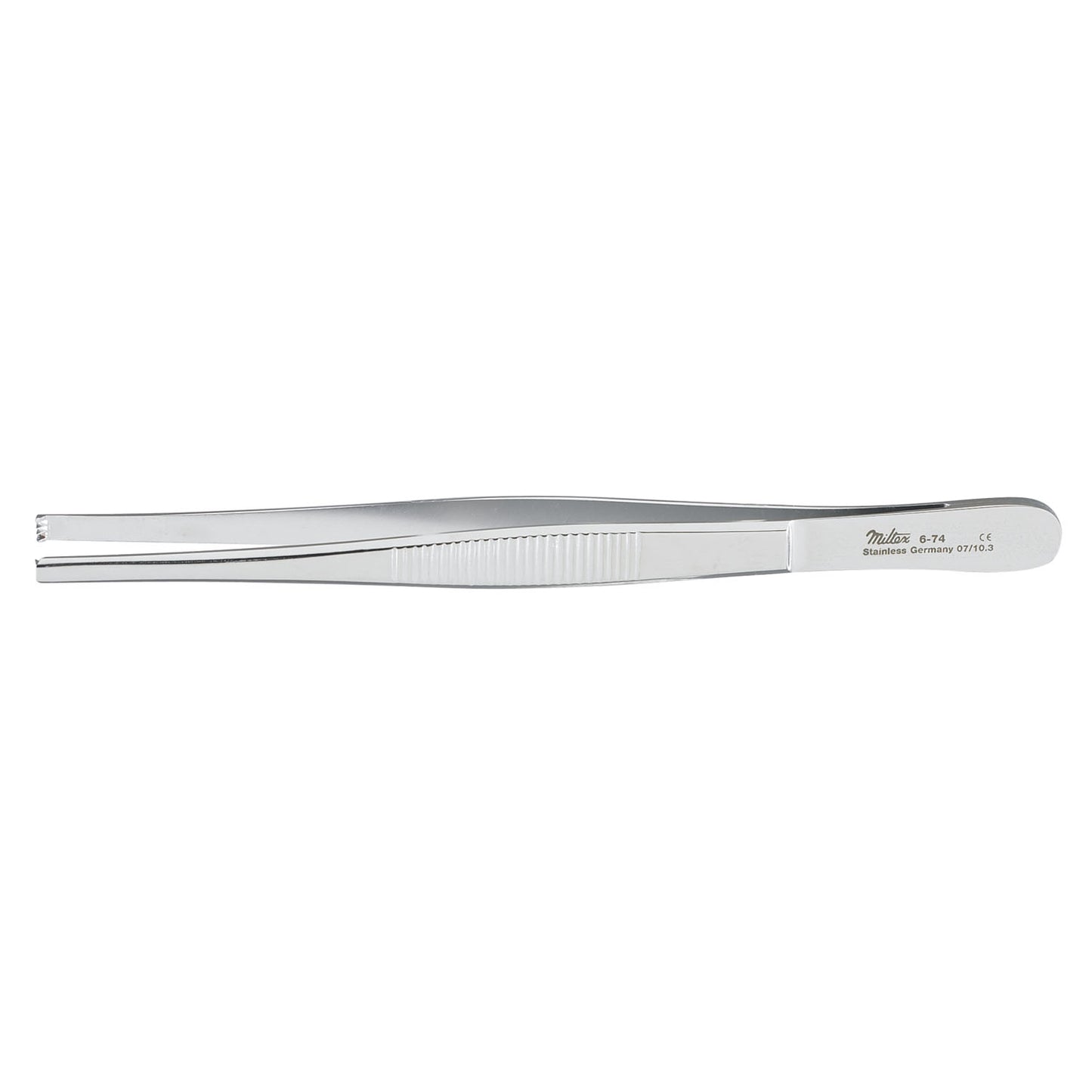 Tissue Forceps, 5_", 3x4 Teeth, Standard, Serrated Handles