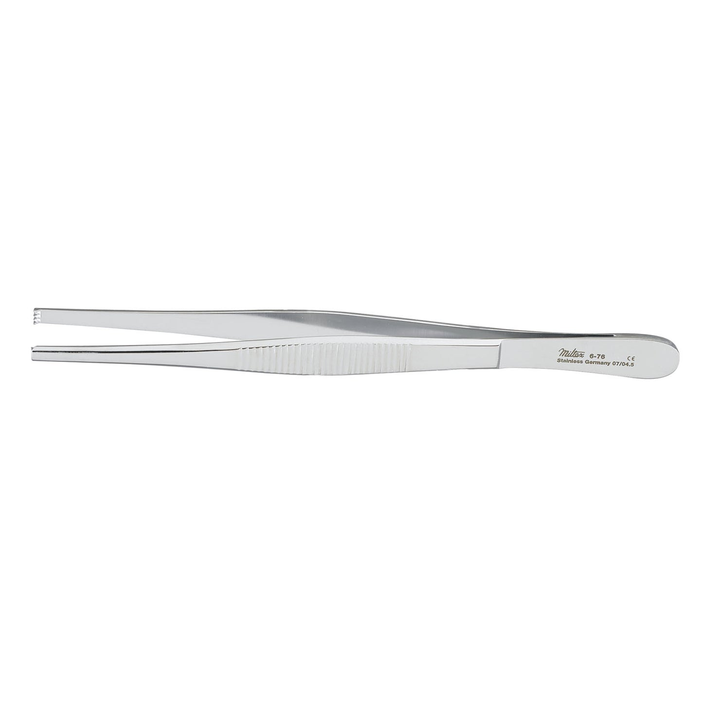 Tissue Forceps, 6", 3x4 Teeth, Standard, Serrated Handles