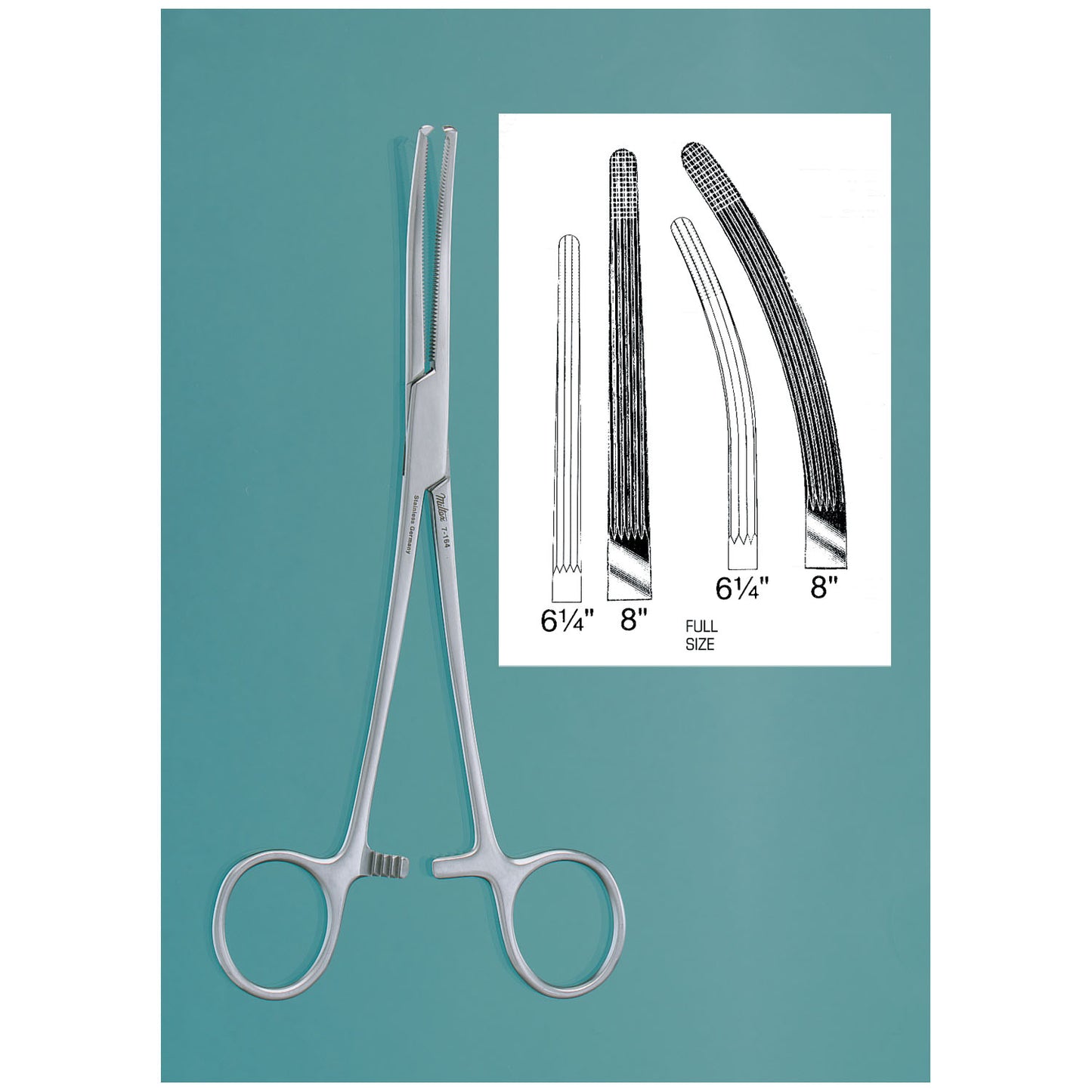 Rochester-Ochsner Forceps, 8" Curved