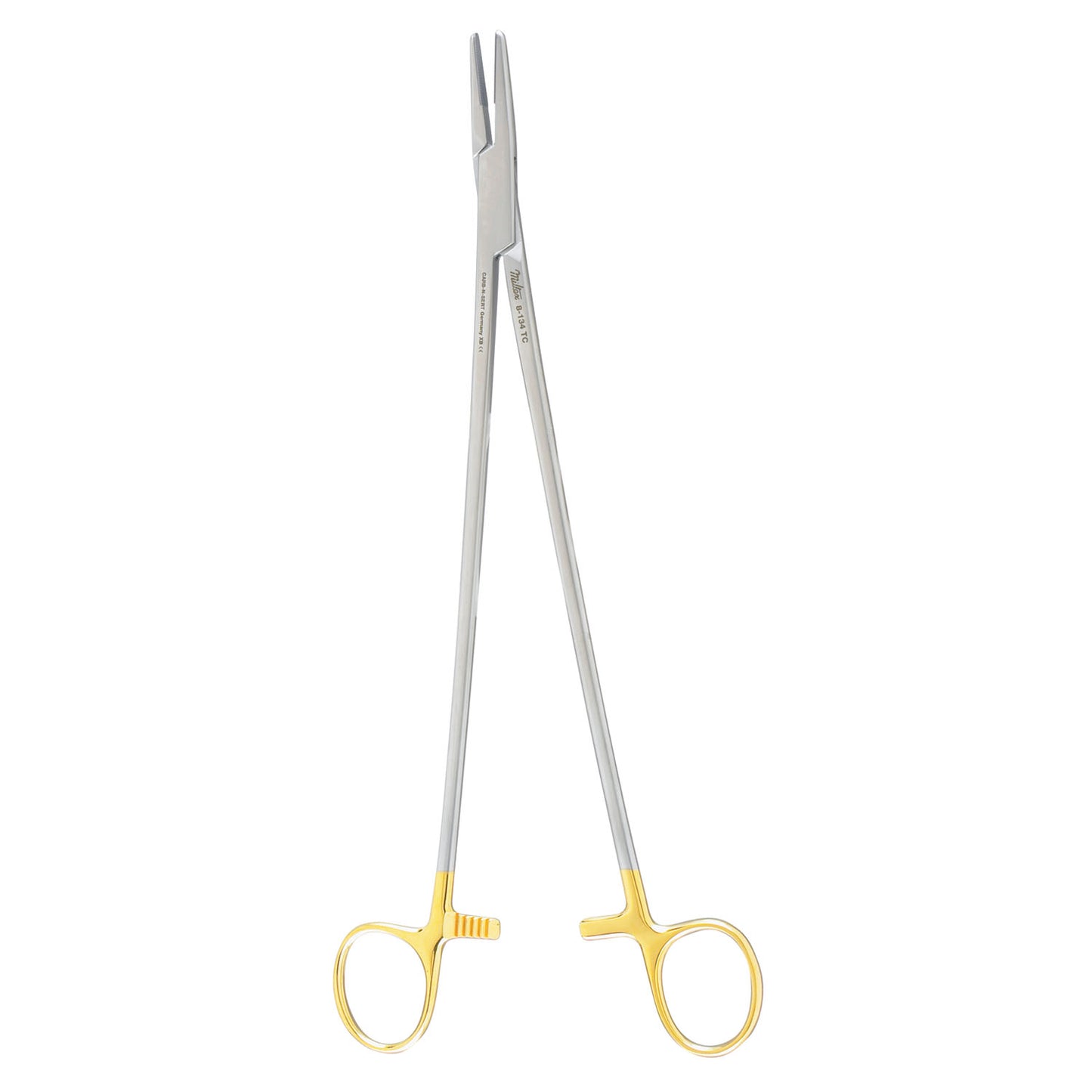 Wangensteen Needle Holder, 10_", Carb-N-Sert, Serrated