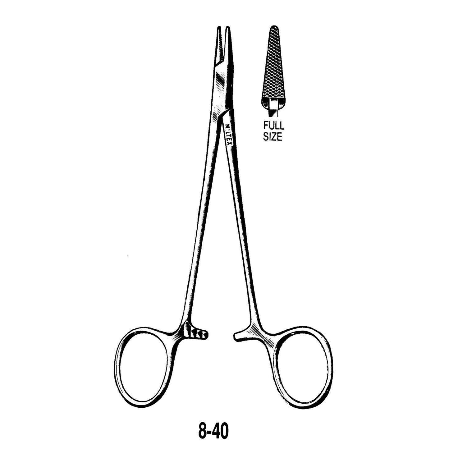 Baumgartner Needle Holder, 5_", Carb-N-Sert T.C. Jaws