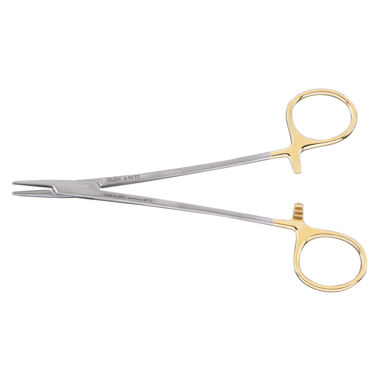 Crile-Wood Needle Holder, 6", Serrated Jaws, Carb-N-Sert T.C. Jaws