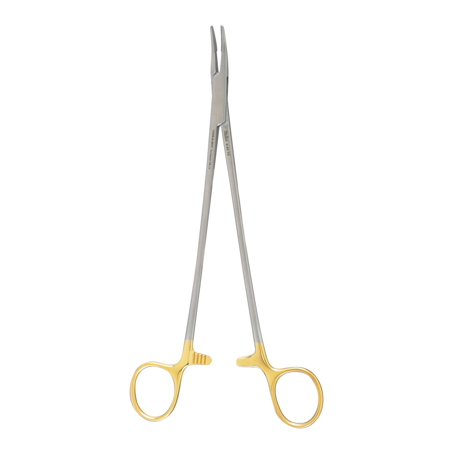 Julian Pattern Needle Holder, 8_", Curved Fine Tips