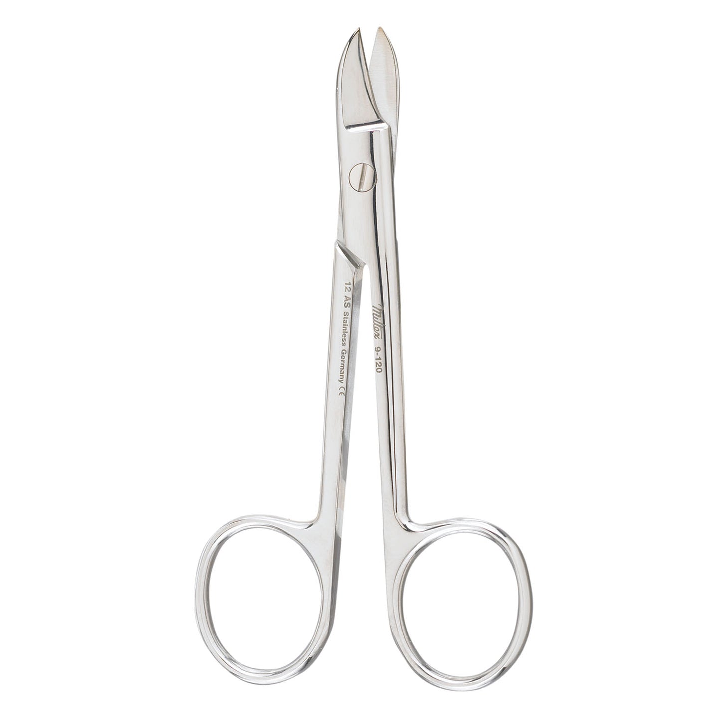Wire Cutting Scissors, 4_", One Serrated Blade, Straight