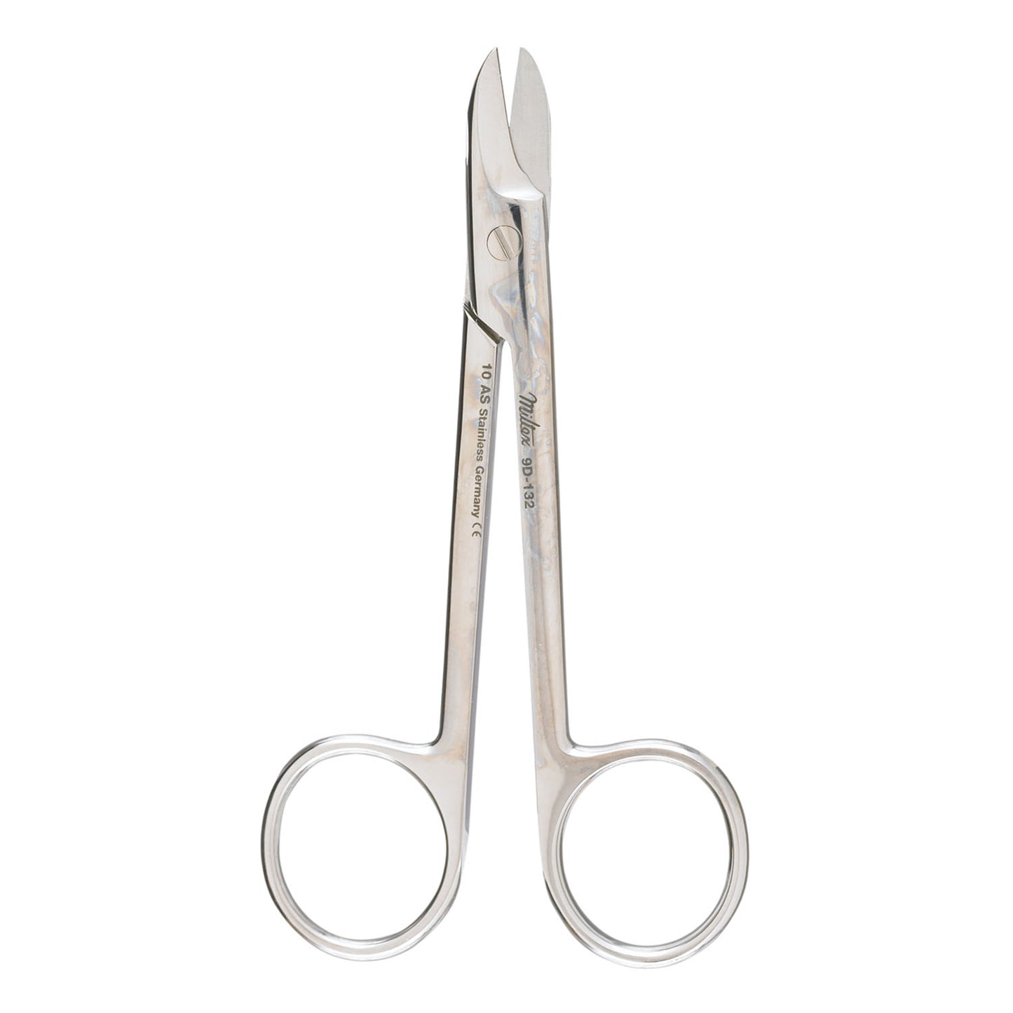 Wire Cutting Scissors, 4_", One Serrated Blade, Straight