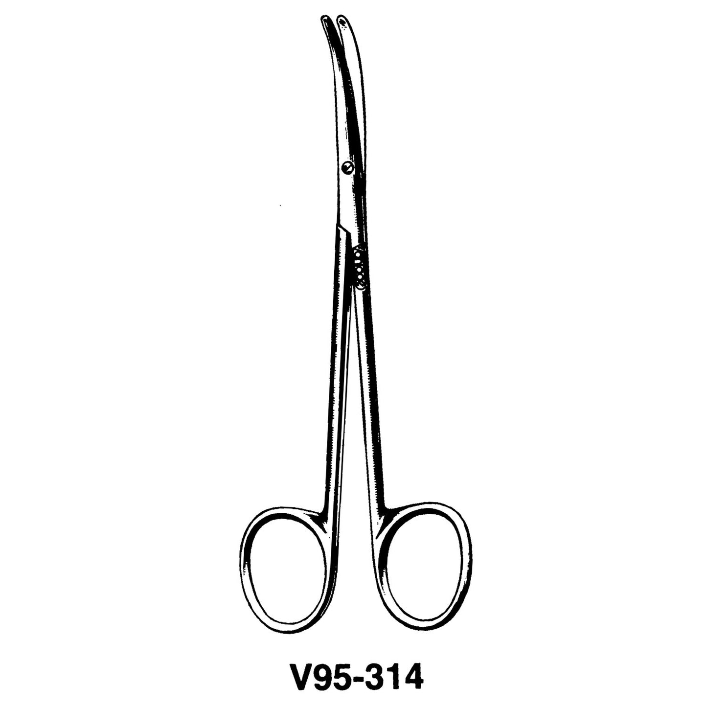 Strabismus Scissors, 4" Curved