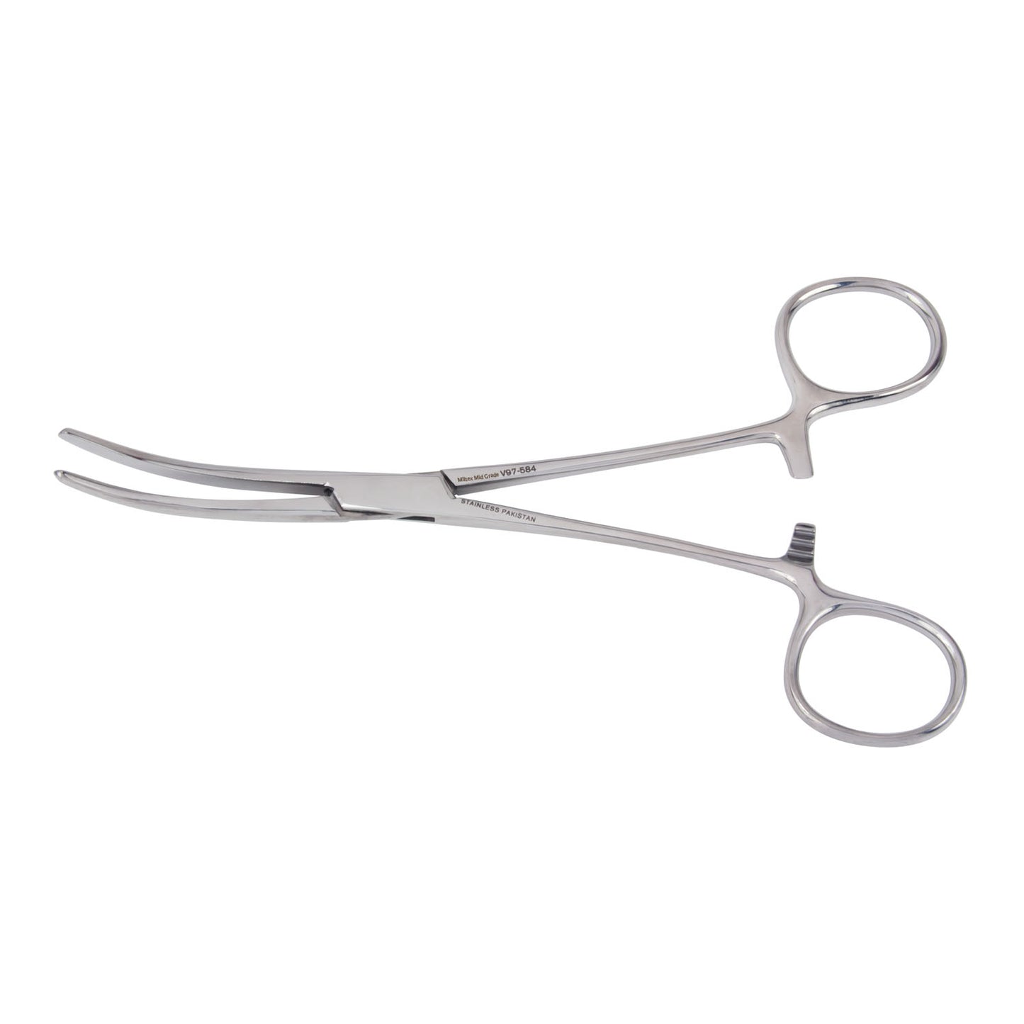 St. Vincents Occluding Clamp, 6_", Curved, Smooth Jaws