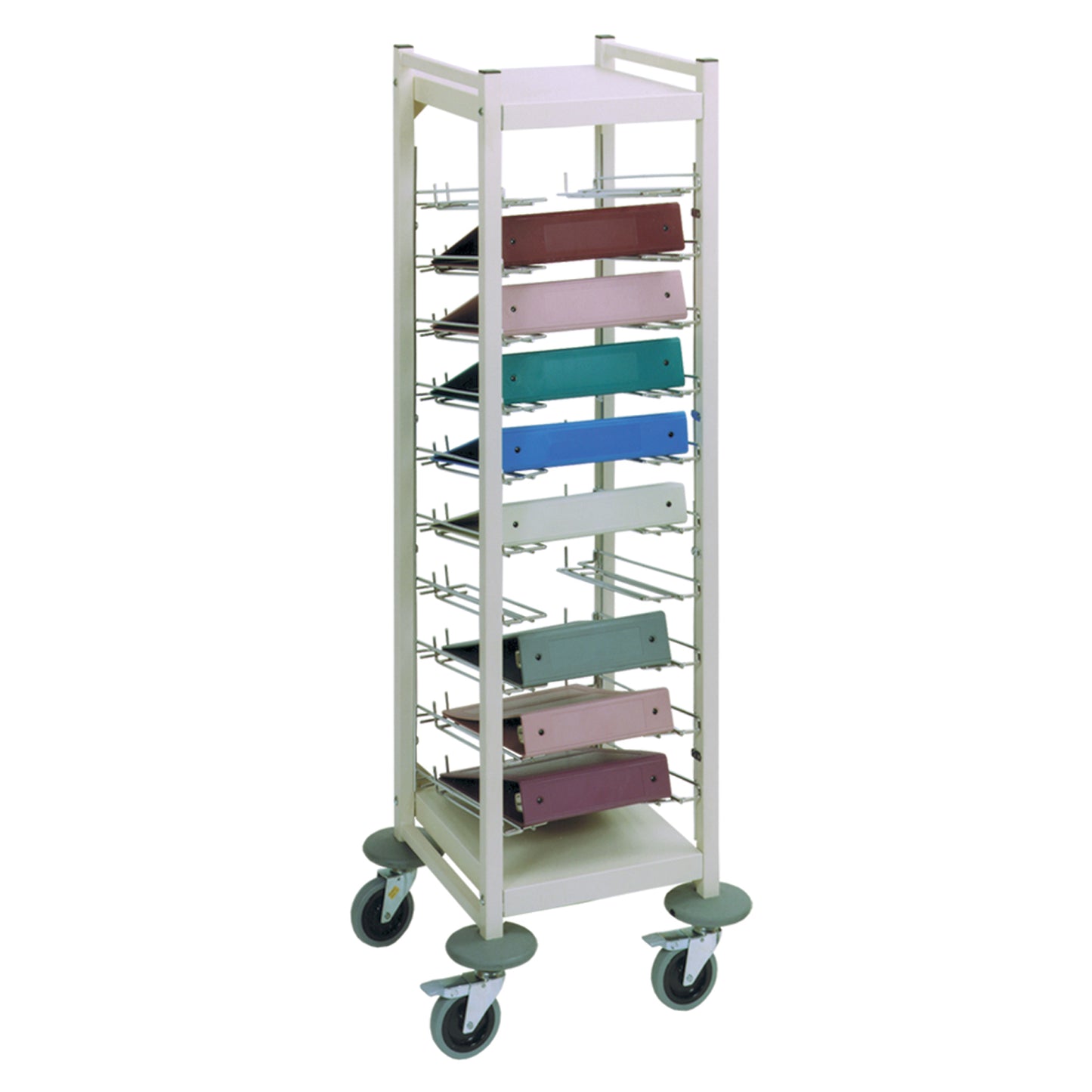 Standard Flat Storage Rack, 10 Chart Capacity, 10 Tier, 53"H x 14 3/8"W x 15"D