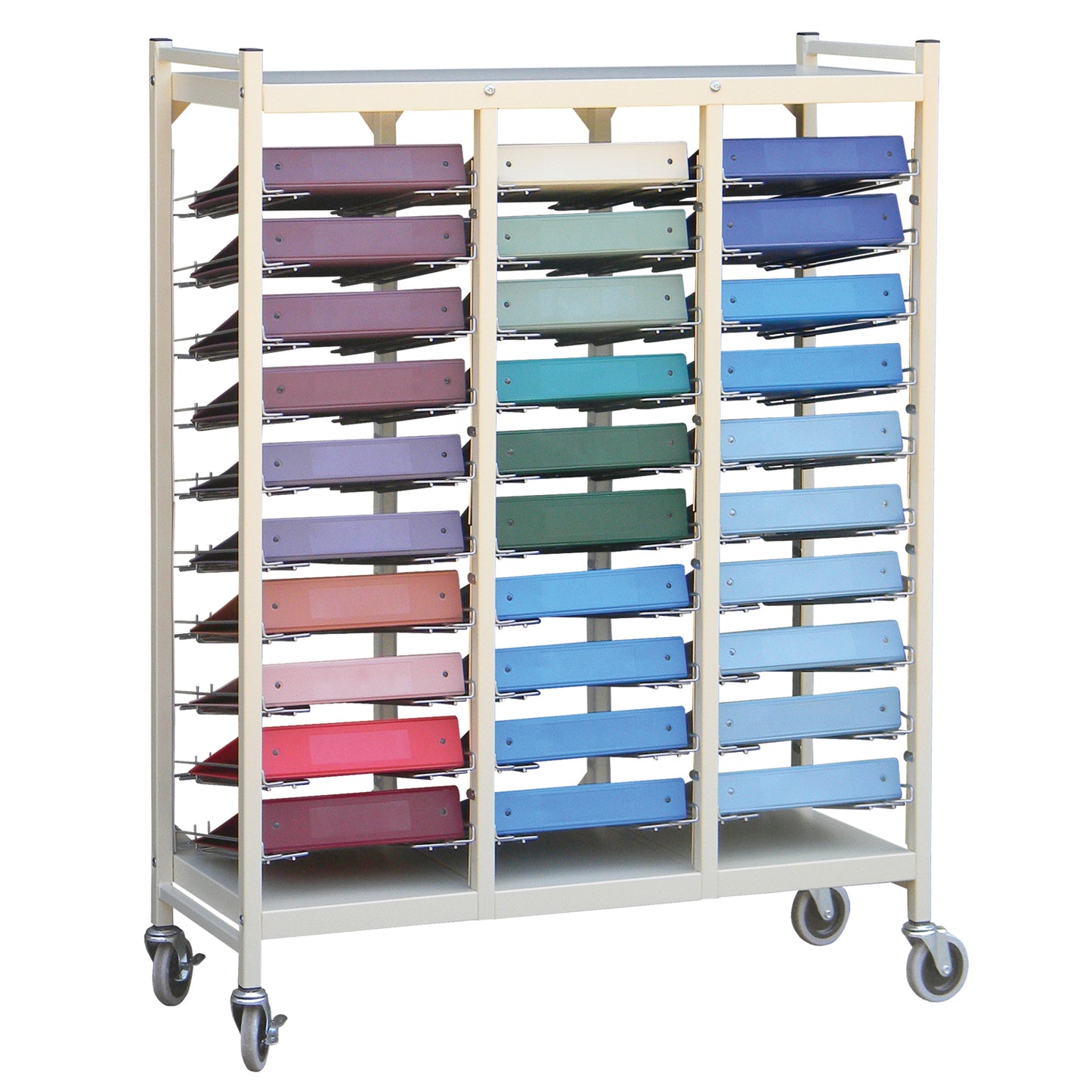 Standard Flat Storage Rack, 20 Chart Capacity, 10 Tier, 53"H x 27_"W x 15"D