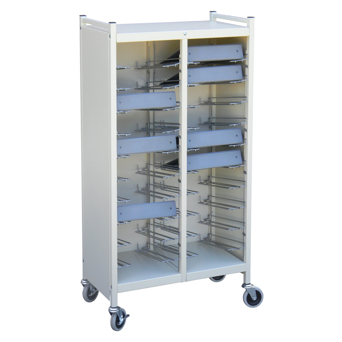 Big Beam Cabinet Style Flat Storage Rack, 16 Chart Capacity, 8 Tier, 53"H x 27_"W x 15"D