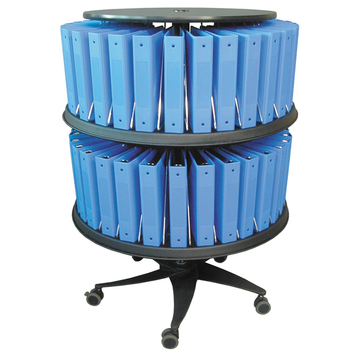 Chart Carousel, Floor-Double Tier, 60 Chart Capacity, 2 x 30, 49_H x 36W x 36D