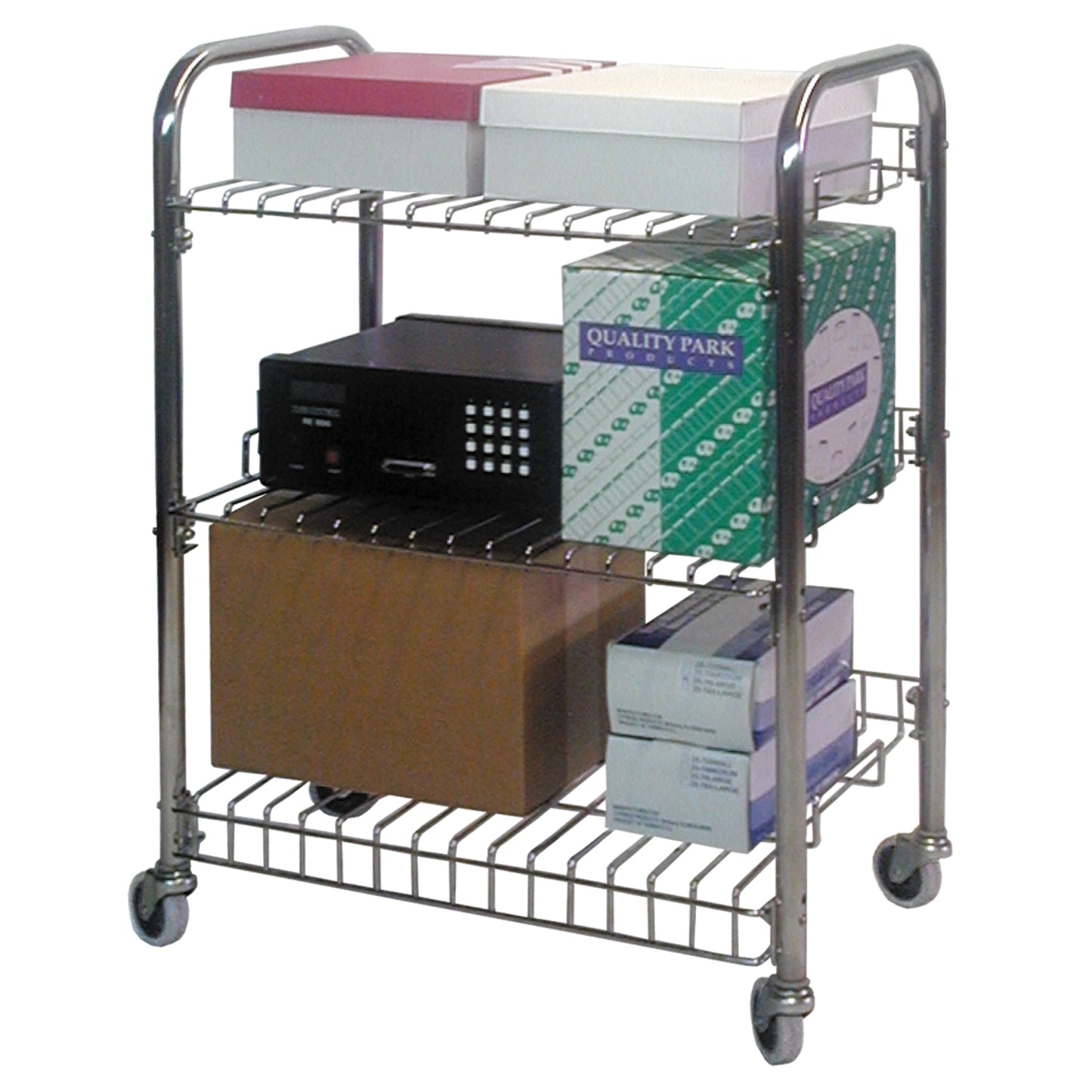 Wire Shelf Utility Cart, 38"H x 23"W x 17"D