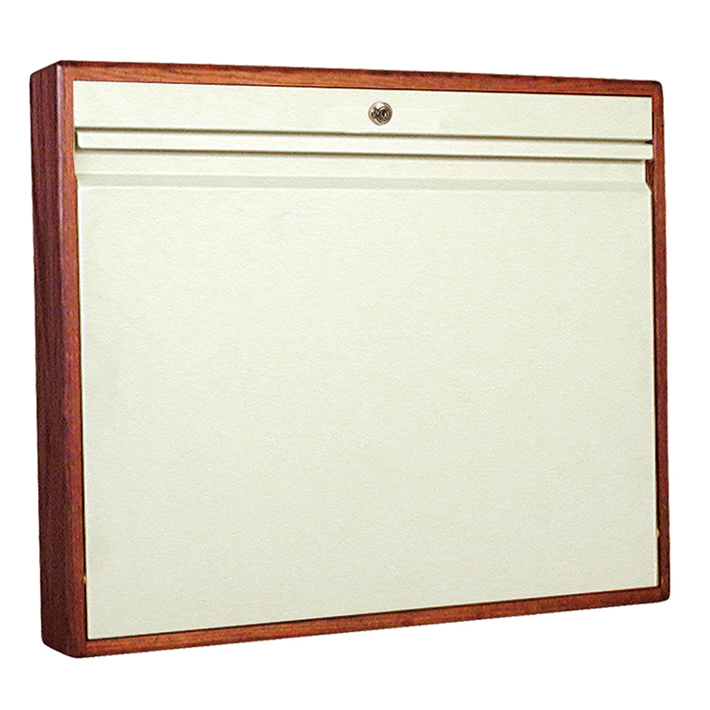 Wall Desk, Single Size, Self Close, Flat Key, Oak