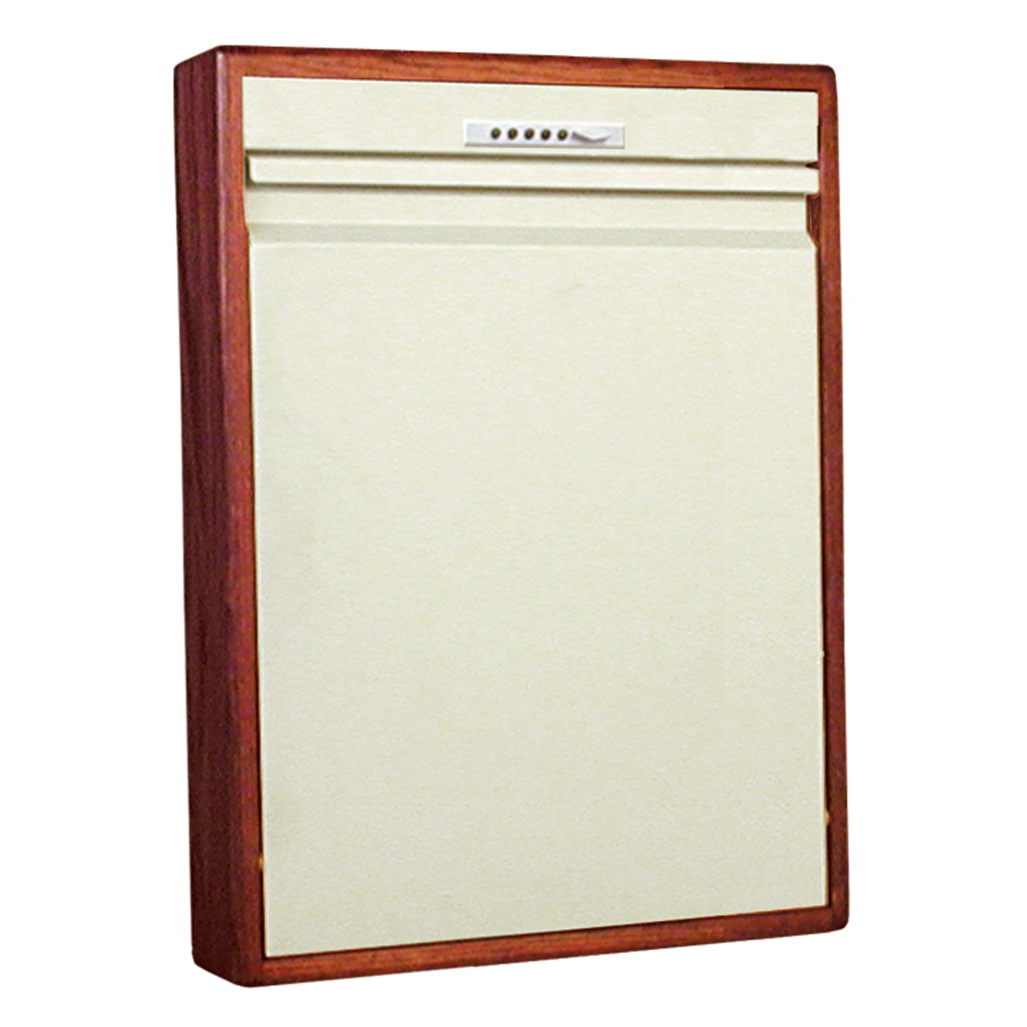 Wall Desk, Single Size, Self Close, Push Button Lock, Cherry