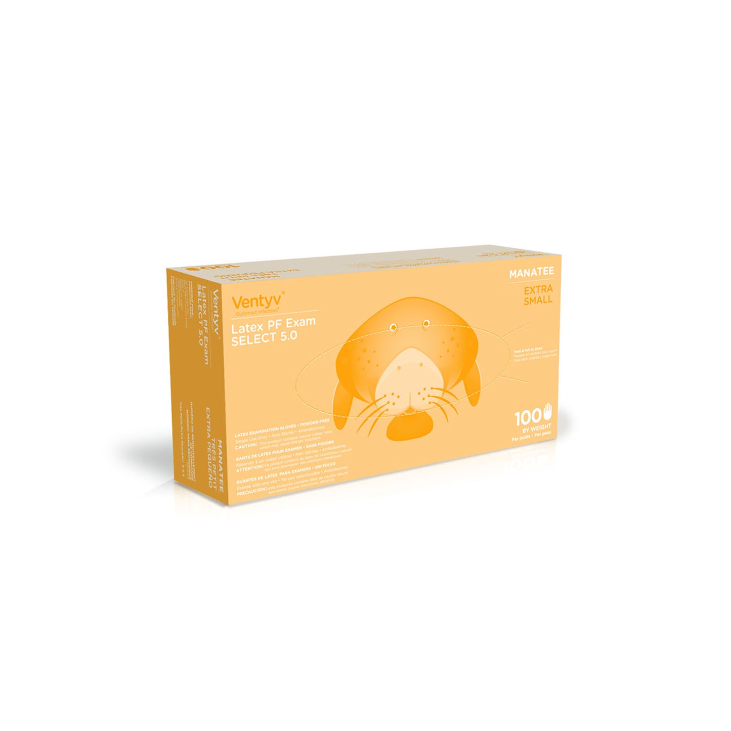 Glove, Exam, Latex, Powder-Free (PF), Textured, Natural White, X-Small, 100/bx, 10 bx/cs (Continental US Only)