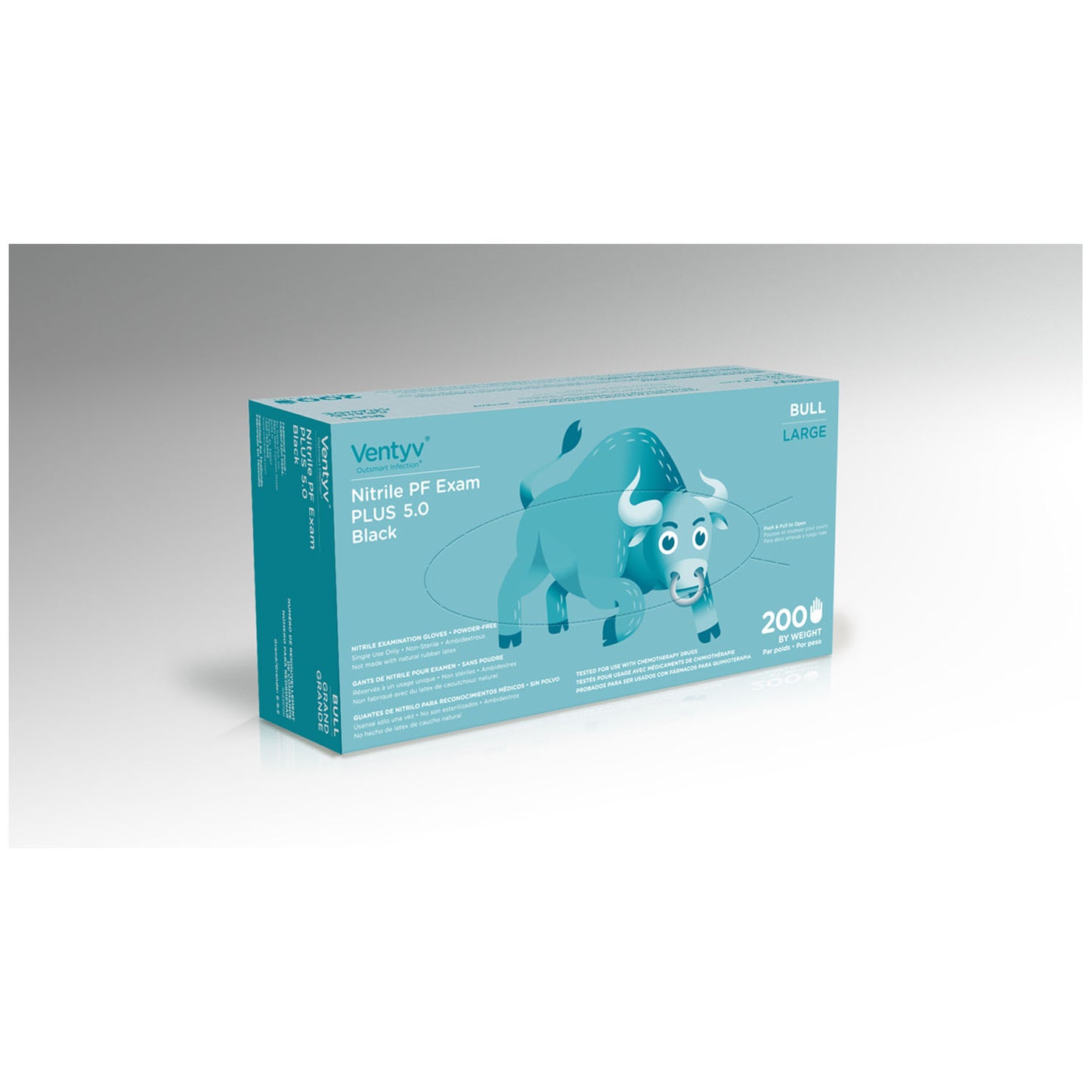Glove, Exam, Nitrile, Plus, Bull, Powder-Free, Large, 100/bx, 10bx/cs (Continental US Only)