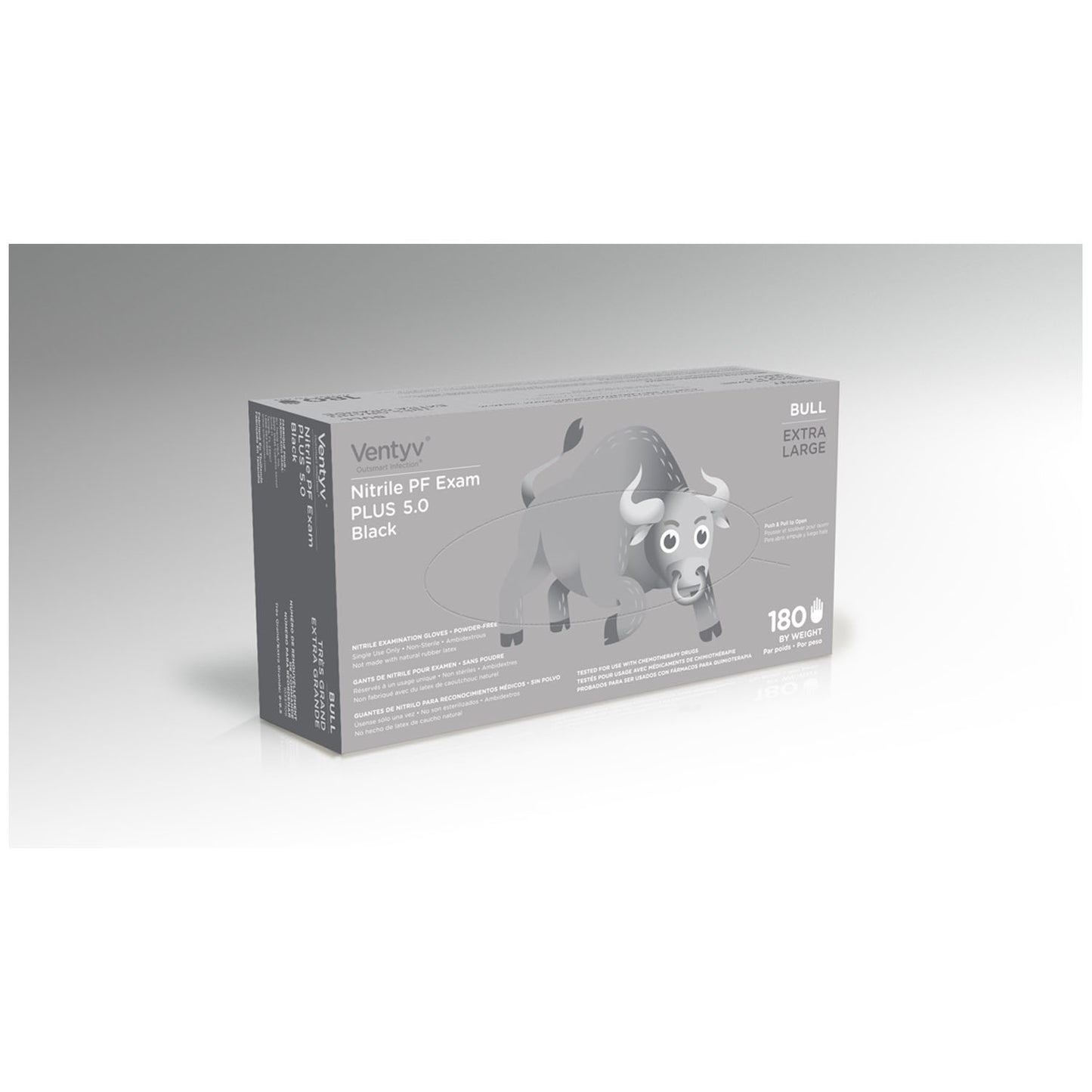 Glove, Exam, Nitrile, Plus, Bull, Powder-Free, X-Large, 100/bx, 10bx/cs (Continental US Only)