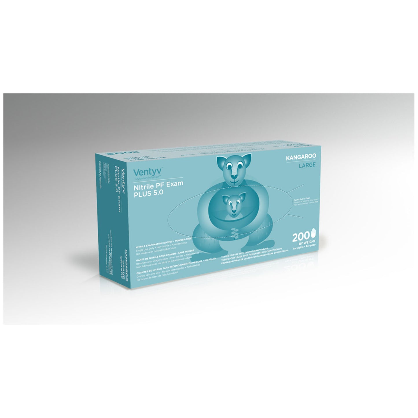 Glove, Exam, Nitrile, Powder-Free (PF), Textured Finger Tip, Chemotherapy Tested, Blue, Large, 200/bx, 10 bx/cs (60 cs/plt) (Continental US Only)