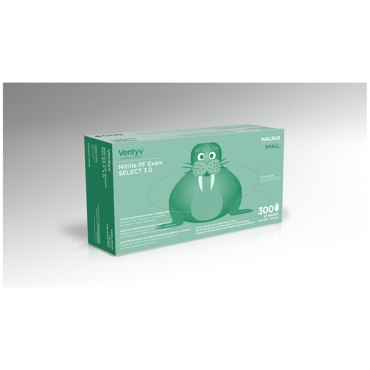 Glove, Exam, Nitrile, Powder-Free (PF), Polymer Coated, Textured Finger Tip, Chemotherapy Tested, Cobalt Blue, Small, 300/bx, 10 bx/cs (50 cs/plt) (Continental US Only)