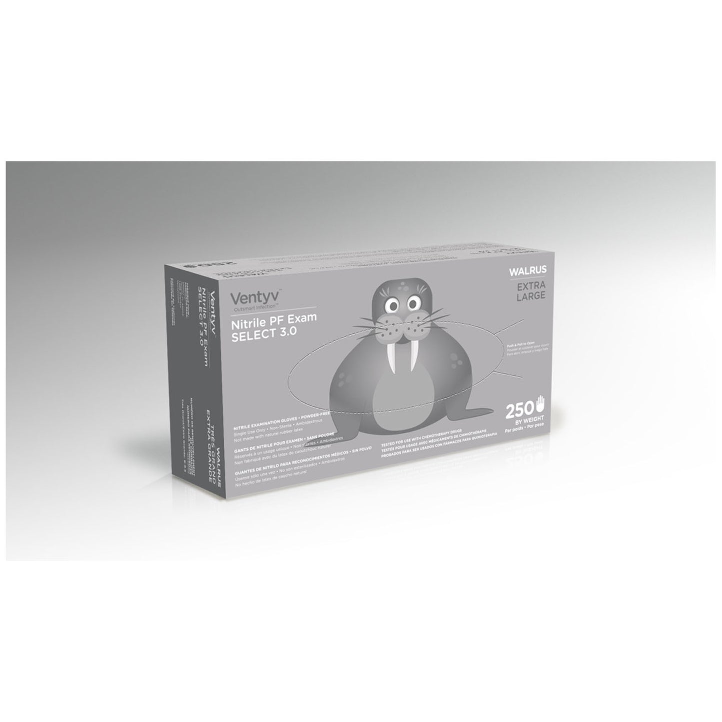 Glove, Exam, Nitrile, Powder-Free (PF), Polymer Coated, Textured Finger Tip, Chemotherapy Tested, Cobalt Blue, X-Large, 250/bx, 10 bx/cs (50 cs/plt) (Continental US Only)