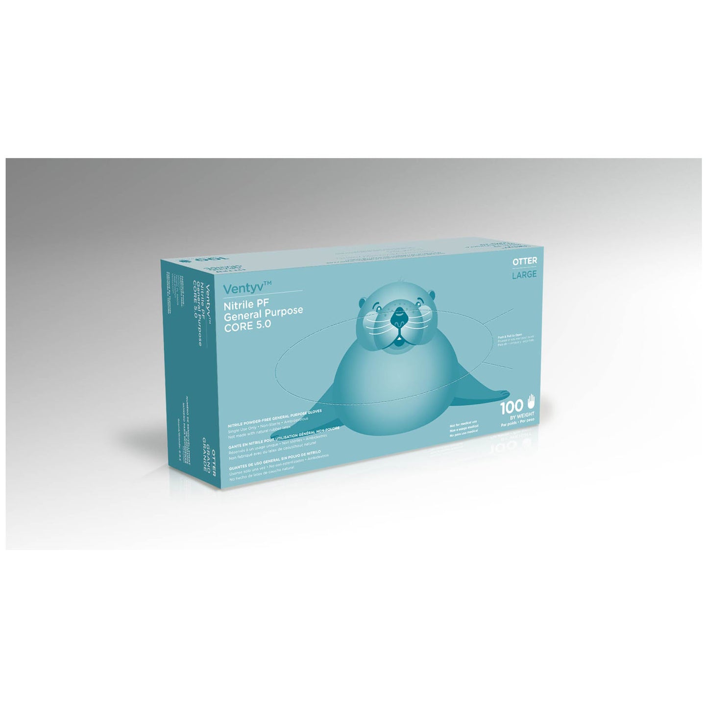 Glove, General Purpose, Nitrile, Poly Coated, Textured, Powder-Free (PF), Large, Blue, 100/bx, 10 bx/cs (Continental US Only) (Not for use in Healthcare)