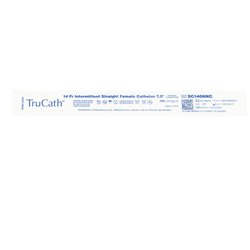 TruCath Intermittent Straight Female Catheter, 14fr, 6", No Connector, 30/bx, 10bx/cs