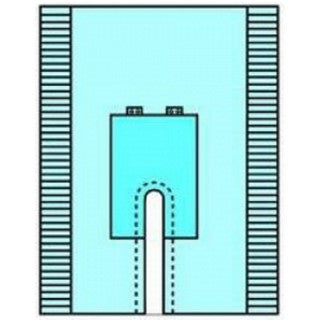 Poly U-Drape,Blue, 6" x 21" Split with Adhesive, 60" x 60", Sterile, 28/cs (50 cs/plt) (Continental US Only)