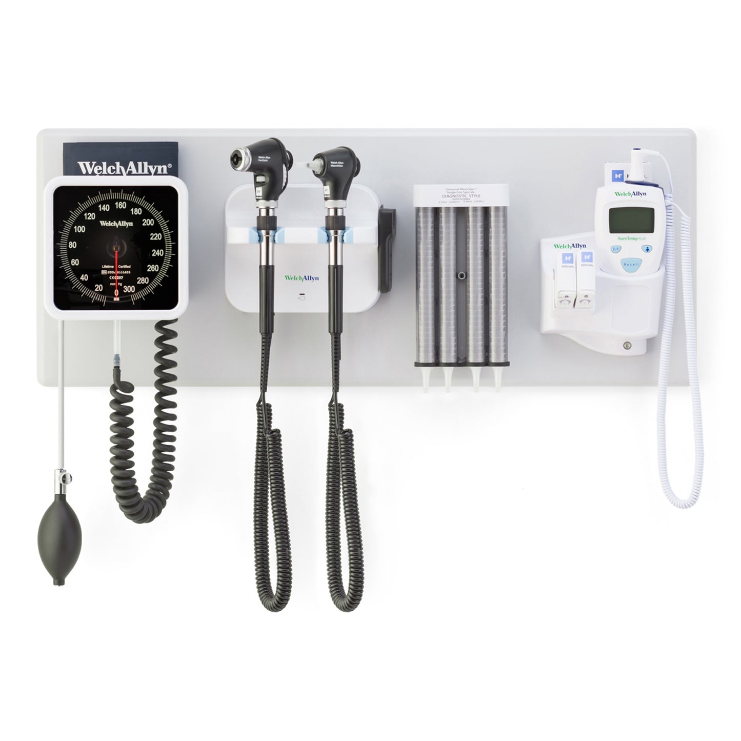 GS777 Integrated Wall System, PanOptic Ophthalmoscope, Macroview Otoscope, iExaminer, with BP, ST (US Only)
