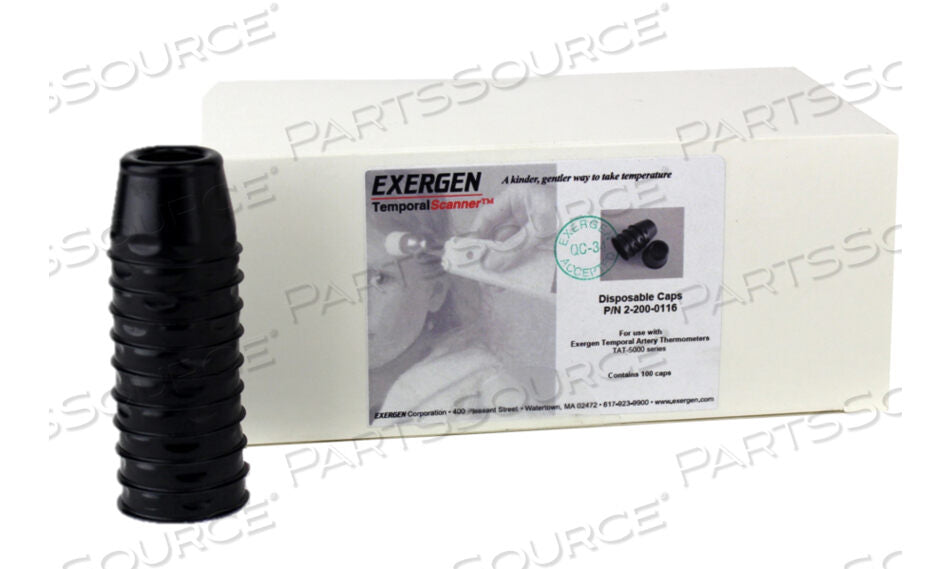Exergen Thermometer, Disposable Caps, 100pc/bx (US Market Only) (US Only) (DROP SHIP ONLY) (Delivery Info Sheet Required)